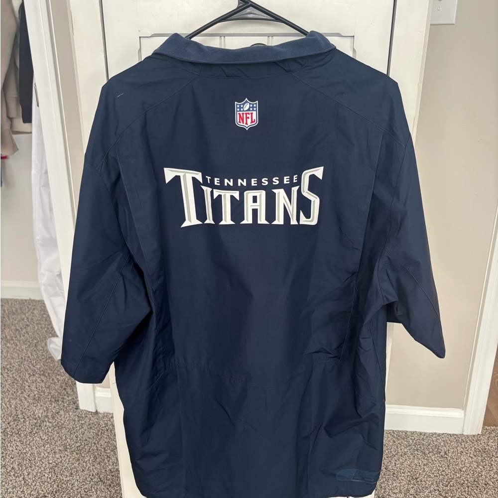 Nike Titans Dark Blue Quarter-Zip Jacket - Picture 2 of 4